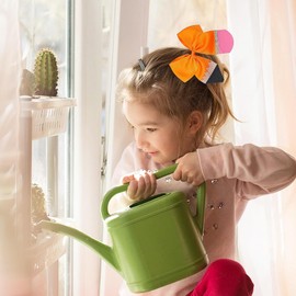 5 Inch Hair Bows Ties Back to School Bow Clip Pencil Cheer Hair Scrunchies Hair Bow Ponytail Holder Elastic Hair Bows Tie for First Day of School Kids Supplies 2PCS (Orange)