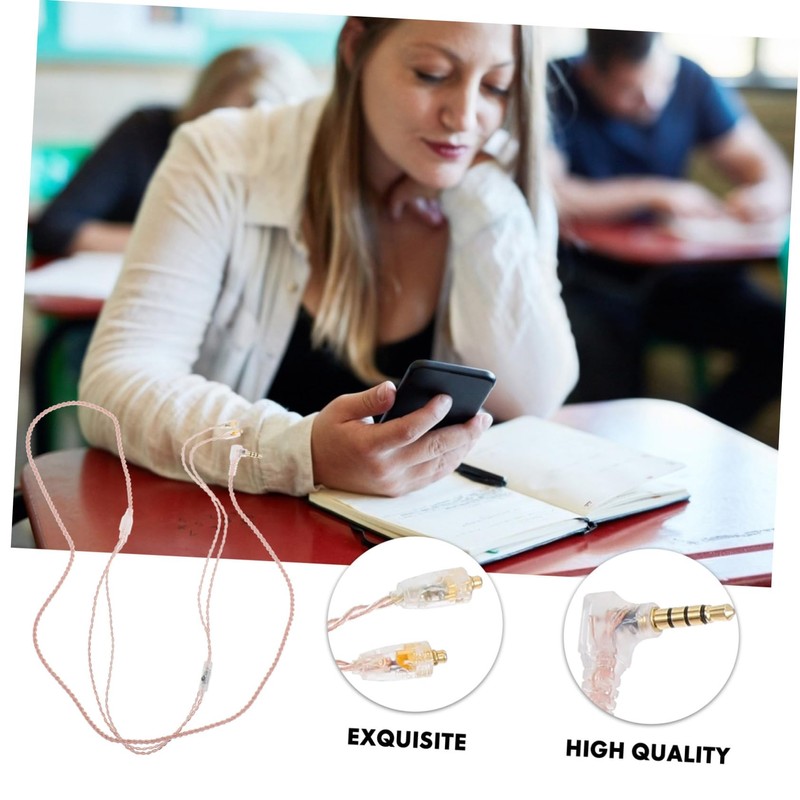 Gatuida 5pcs Earphone Cable Mic Control Flexible Headset Line for