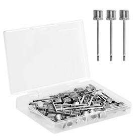 tiggell Air Pump Needles for Balls Inflator Needles for Soccer Basketball Football Volleyball Equipment Rugby Balls Replacement Pins with Storage Box (100, Silver)