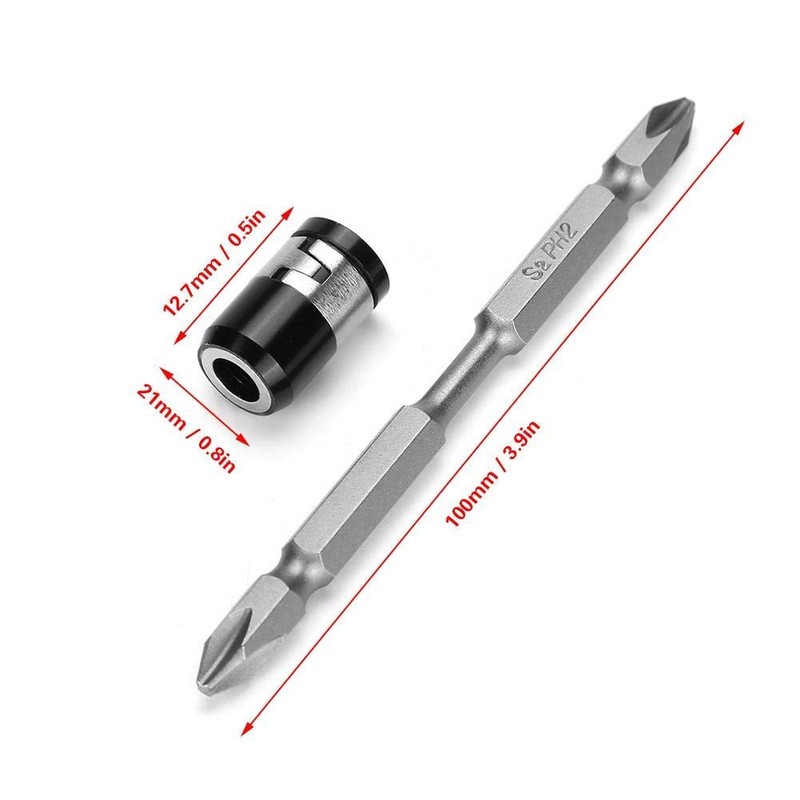 Gasea 5pcs 100mm Long Double Head PH2 Phillips Magnetic Cross