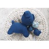BON TON TOYS Snuffy Denim Bag Charm Keychain Light Wash