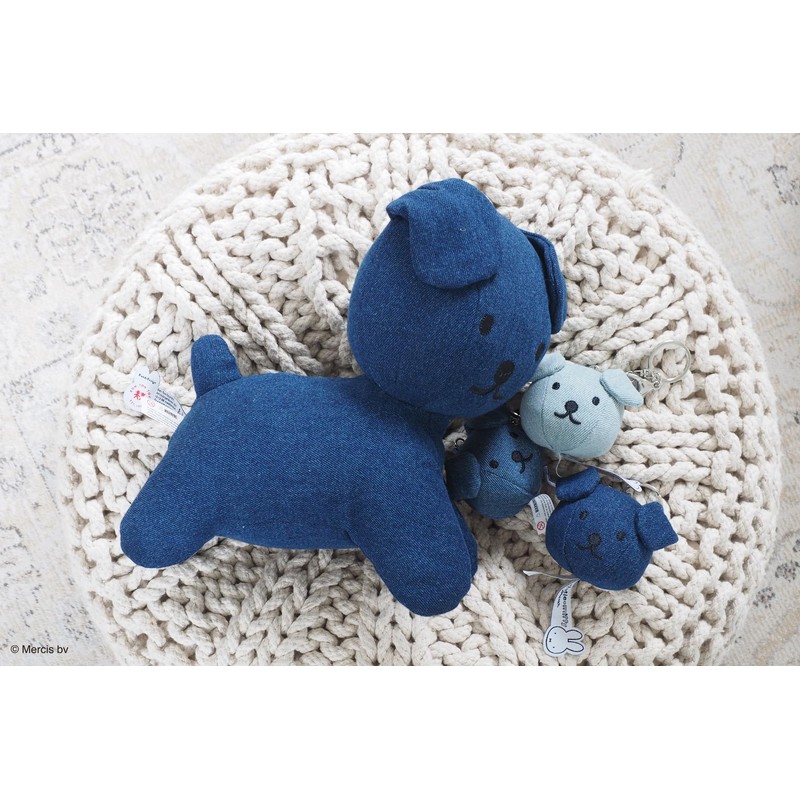 BON TON TOYS Snuffy Denim Bag Charm Keychain Light Wash