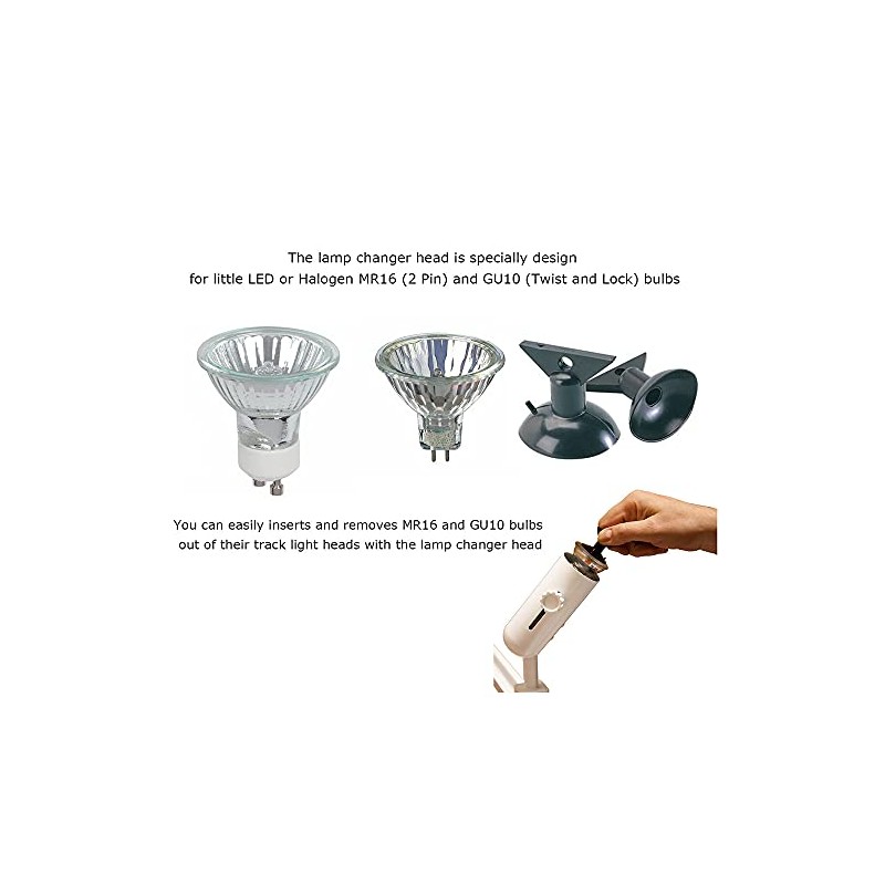 MR16 and GU10 Light Bulb Changer Head,NRS90-N20 Suction Cup Light