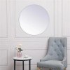 Elegant Decor Gracin 28" Round Contemporary Frameless Clear Mirror