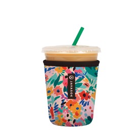Sok It Java Sok Iced Coffee & Cold Soda Insulated Neoprene Cup Sleeve (Abstract Floral, Small: 16-20oz)