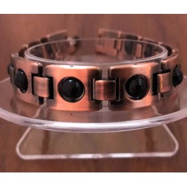 Shameg Copper Magnetic Link Hematite Stone Bracelet - Arthritis Pain Relieve Bracelet