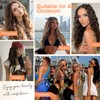 BOGSEA 2PCS Clip in Braid Hair Extensions, Boho Dreadlock Brown