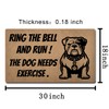 Funny Welcome Mat 30"(L) x 18"(W) Ring the Bell and