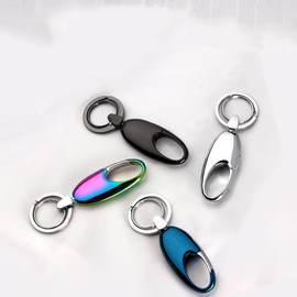 Rockyu Keychain, Men's, Women's, Car Keyring, Gunmetallic, Silver, Zinc Alloy, Simple, Stylish, Gift, Present, blue