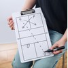 Double-Sided Dry Erase Pickleball Coaching Clipboard, White Board with Court