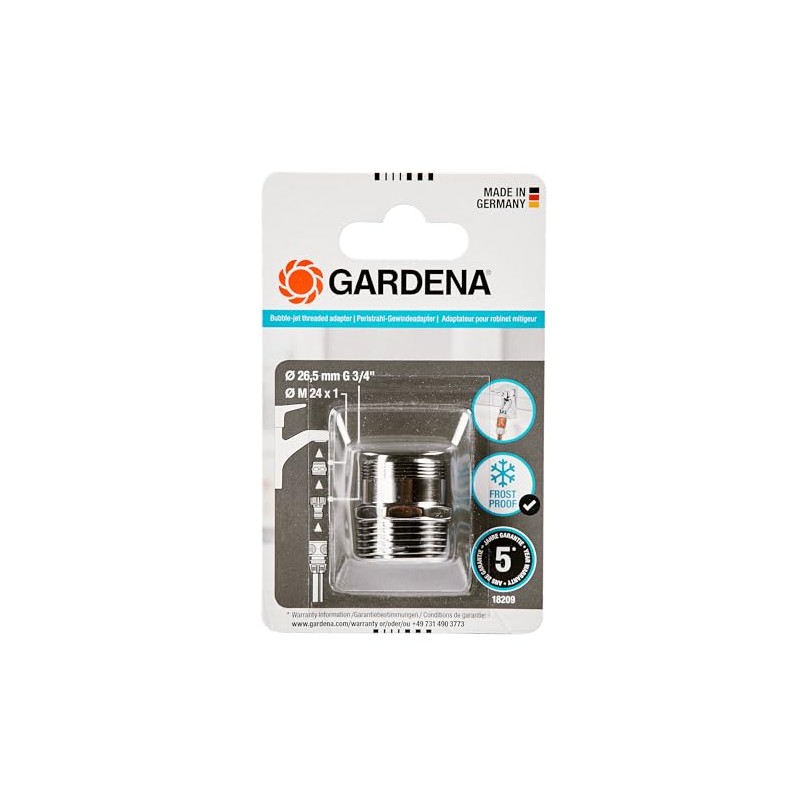 Gardena Pearl Beam Thread Adapter: Adapter for Connecting Systems to
