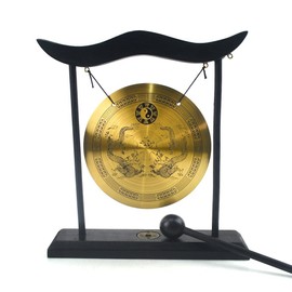 Gong with Beater Portable Brass Gong Small Tamtam Gong H1303
