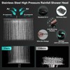 All Metal 12 Inch Rain Shower Head with Handheld Spray