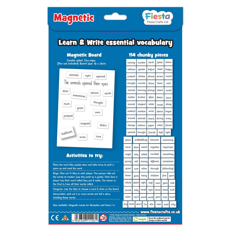 Fiesta Crafts Magnetic Words - School Years 3 & 4