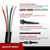 Nilight Extension Cable for Motorcycle LED Strip Lights 4PCS 2