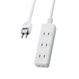 エレコム 電源タップ 4個口 スイングプラグ ほこり防止シャッター付 1m ホワイト T-TST02-22410WH
