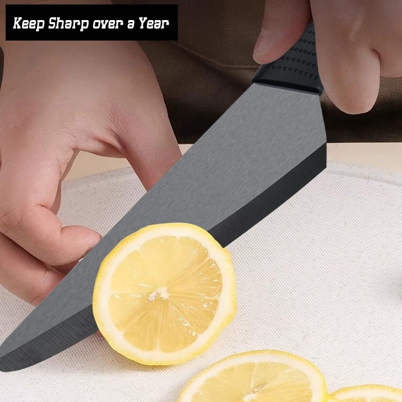Ceramic Knife 6 inch Chef Knife Black Blade Small Paring