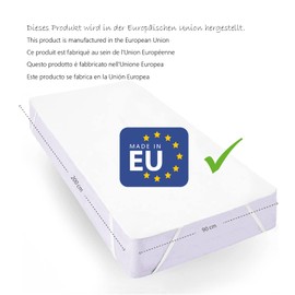 Twillie - Waterproof mattress protector 90 x 200 cm - Oeko Tex® certified - breathable jersey mattress topper - crinkle-free mattress protector - ultra-thin, ultra-strong, ultra-soft