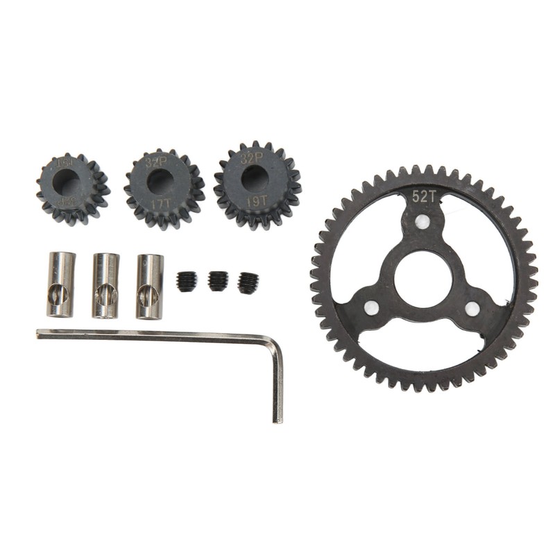 RC Metal Spur Gear Set Motor Pinion Gears Kit 52T
