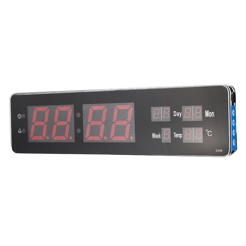LED Large Perpetual Calendar Digit Desk Wall Clock for Bedroom