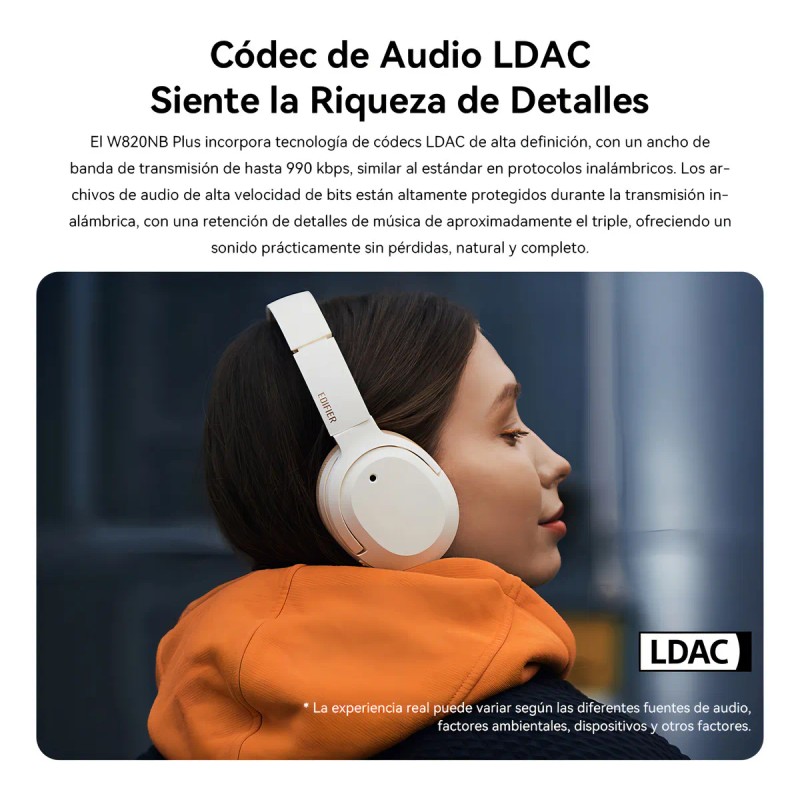Edifier W820nb Plus Anc Audfonos -43db Cancelacin De Ruido Adaptativa