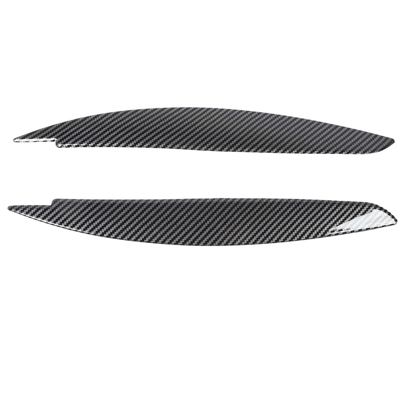 2 Pcs Headlight Eyebrow Front Left Right Light Eyelid Trim