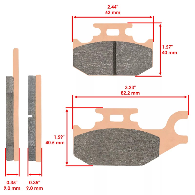Caltric Brake Pads for CanAm Outlander 800 4X4 Front Rear