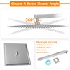 HarJue Shower Head with Extension Arm, High Pressure Square with