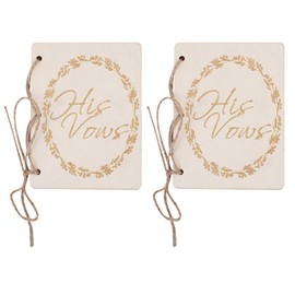 Wedding Vow Books His and Her Vow Book 2pcs Wedding Ceremony Party Vow Booklets Oath Book Props Decoration Accessory(1)