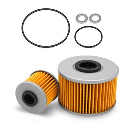 Oil Filter Kit Fit for Honda Pioneer 1000 1000-5 2016-2020 All Models Replace 15412-HP7-A01 15412-MGS-D21 91301-107-000 91302-PA9-003 94109-12000, Oil Filter Change Kit with O-rings and Washers