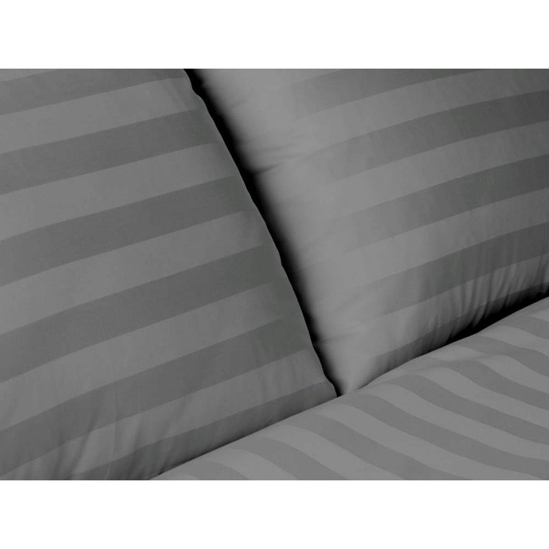 Ev Dekor® Double Duvet Cover Set Hotel Quality Stripes Satin
