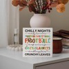 Fall Desk Decorations Wooden Box Sign, Fall Football Decor for