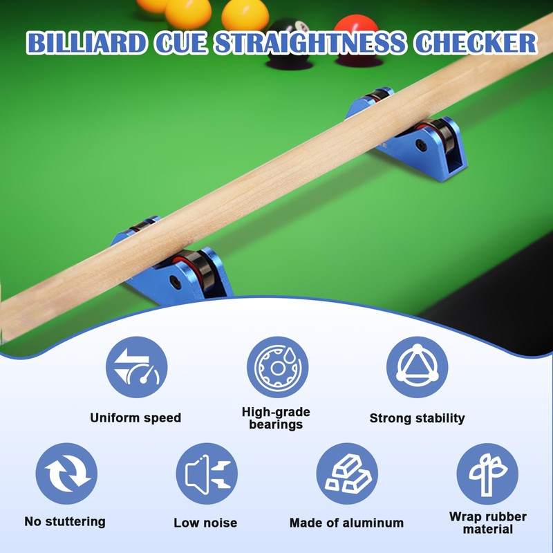 Pcmursal 2 Pack Pool Cue Straightness Checker, Billiard Cue Straightness
