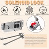 Gun Safe Lock Replacement Solenoid Lock with 2 Override Keys