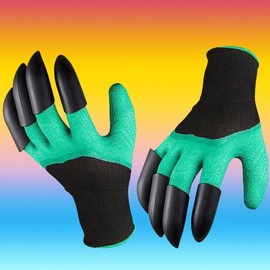 8 Claws Gardening Digging Planting Pruning Gloves Lawn Care Tool Genie Gloves