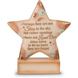Pavilion Gift Company 19055 Light Your Way Memorial Stars in The Sky Plaque, 4-1/2-Inch, Gold