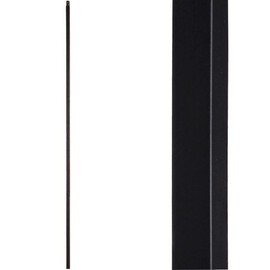 Stair Railing Balusters (Box of 5) Stair Parts 1/2" Plain Bar Iron Spindle Hollow Square Metal Balusters (Real Satin Black NOT Matte)