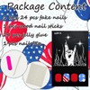 Independence Day Press on Nails Short Square Fake Nails American