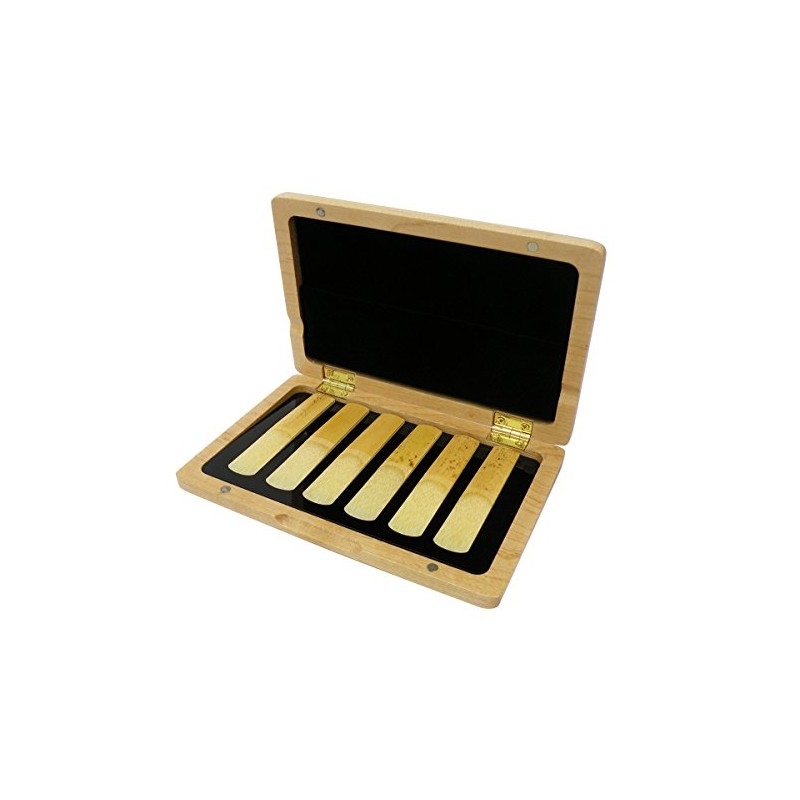 Vivace Vivace Wood Reed Case for Clarinet Alto Saxophone, Natural
