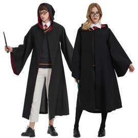 Guturris Teens Magical Robe Four Magic College Styles Cloak Witch Magical Hooded Cape Wizard Men and Women School Cosplay Outfit Red S