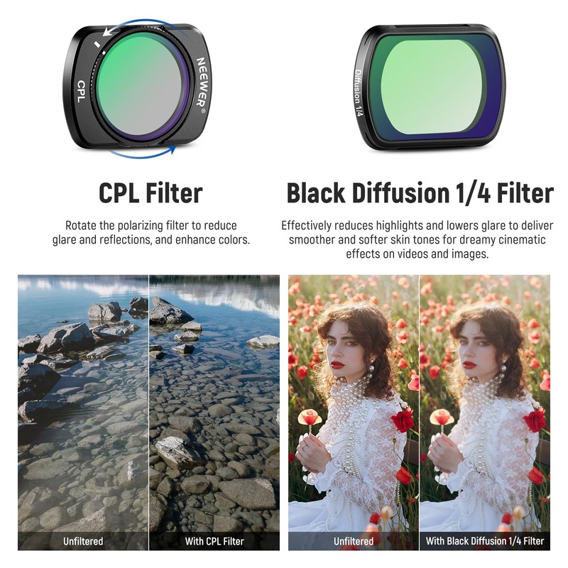 Neewer ND Filter Set (6 Pack) Compatible with DJI Osmo