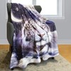HommomH 40"x50" Blue Moon Tiger Blanket Soft Fluffy Fleece Throw