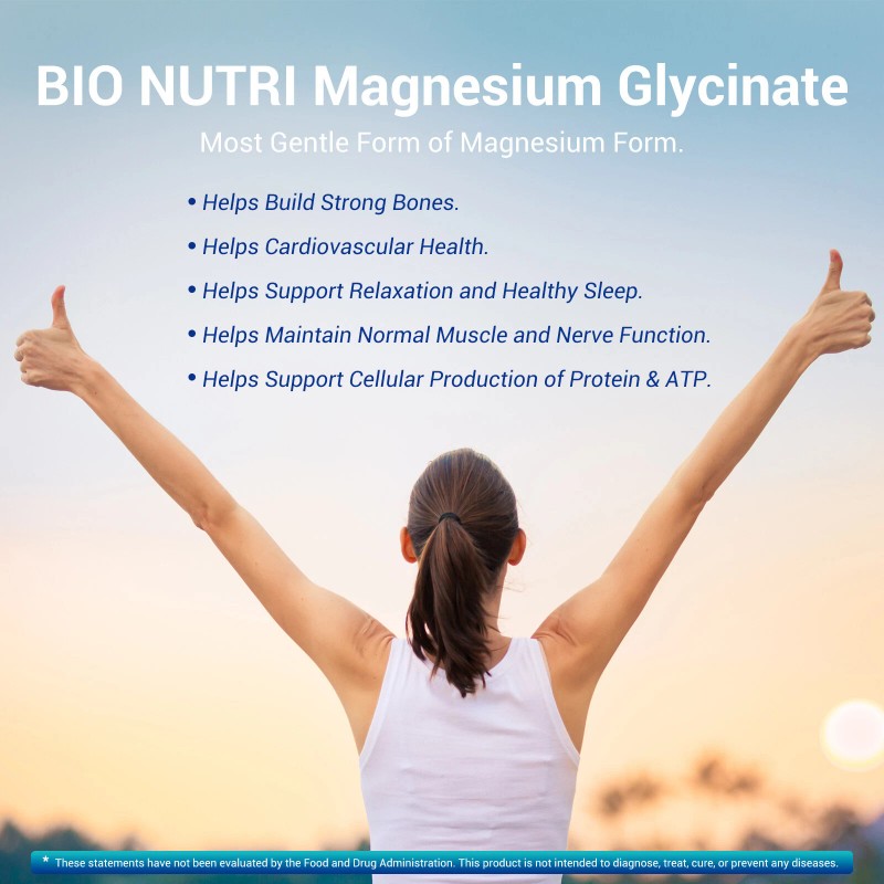 Magnesium Glycinate Capsules 500mg For Improved Sleep Stress & Anxiety