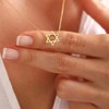 ZAULER Star of David Necklace, Dainty 14K Gold Plated Pendant