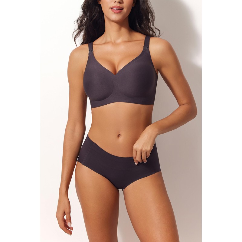 ZUMIY Seamless Maternity Bra, Nursing Bra for Pregnancy Breastfeeding, Ultra