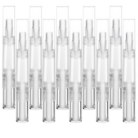 UPZIGS 10 pcs 5ml Empty Cuticle Oil Pen, Nail Oil Twist Pen with Brush, Eyelash Growth Liquid Tube, Cosmetic Lip Gloss Container
