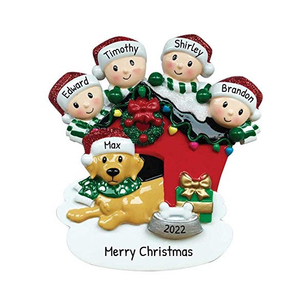 Personalized Family Ornament 2022 - Family of Four Christmas Ornaments