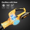 Leaf Blower Cordless with 2 Batteries and Charger, 21V Electric