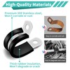 Sweezwon 168Pcs 304 Stainless Steel Cable Clamps Kit, 6 Sizes