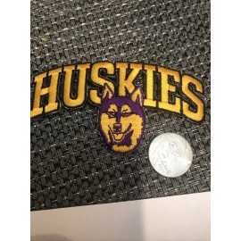 UW Washington Huskies Embroidered Iron On Patch Vintage  3.5” X 2”
